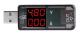 HURRISE USB-mätare USB Färg LCD Voltmätare Amperemeter Strömmätare Multimeter Laddare USB Tester (svart)