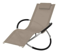 LIA Geometrisk utomhus fåtölj Steel Taupe