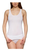 Huber Undershirt - 014982-0500 - Damen Achselshirt Bomull Fine Rib Undertröja dam