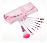 7 st Professionell kosmetisk makeup set med case (rosa)