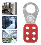 VBESTLIFE Red Lock Hasp Lock Hasp, Long Life Plastic Barrel Hardware