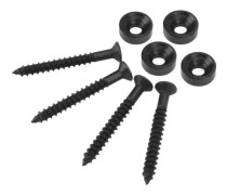 FHE- Guitar Neck Joint Ring Guitar Neck Ring, Anti-korrosion Neck Ring 4 Set Stål Music Kit Black