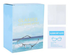 100 STK Glas Resin Lins Rengör Våtservetter Rengöring Desinfektion Antibakteriell