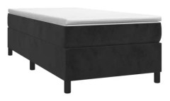 Sängfjäderbotten - FDIT - Svart 90x200 cm - Sammet