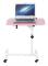 WEI Portable Multifunktionell Löstagbart Laptop Skrivbord med Hjul Säng Soffa Böcker 54*32*88cm - Rosa