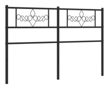 Svart sänggavel i metall 120 cm - FDIT - Klassisk - Tidlös - 125 x 3 x 90 cm