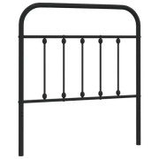 Svart sänggavel i metall 90 cm - FDIT - Klassisk - Tidlös - Stål - 95 x 3 x 100 cm