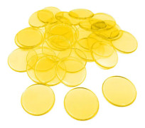 Haloppe 100st 19mm Bingo Chips Transparent Color Counting Math Game Counters Markers