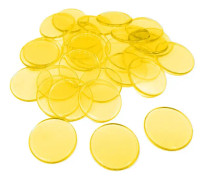 Haloppe 100st 19mm Bingo Chips Transparent Color Counting Math Game Counters Markers