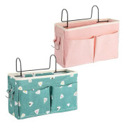 2-pack multifunktionella sängväskor, sängförvaringsväska, sängväskor, loftsäng, våningssängsförvaring, stora sängväskor, hängande med krokar, för våningssängar