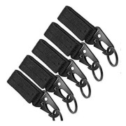 5 st bälteskarbinhake, nylonband med nyckelring, friktionsfri taktisk västspänne 10 för utomhusbruk