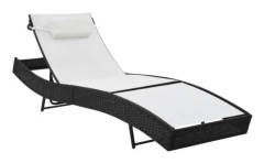 WEI Lounge Chair med Kudde Resin Woven Black#2