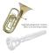 HURRISE 7C Trumpet Munstycke 7C Trumpet Musikinstrument Tillbehör för Yamaha Bach Conn King (Silver)