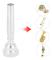 HURRISE 7C Trumpet Munstycke 7C Trumpet Musikinstrument Tillbehör för Yamaha Bach Conn King (Silver)