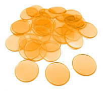 Haloppe 100st 19mm Bingo Chips Transparent Color Counting Math Game Counters Markers