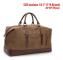 Markroyal Canvas Läder Herr Resväskor Handbagage Resväskor Herr Duffelväskor Handväska Resväska Stor Weekendväska Övernattning（Kaffebrun medium）