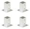 Stolpeankare 4 st Galvaniserad metall 81 mm - SALUTUYA - BD03027