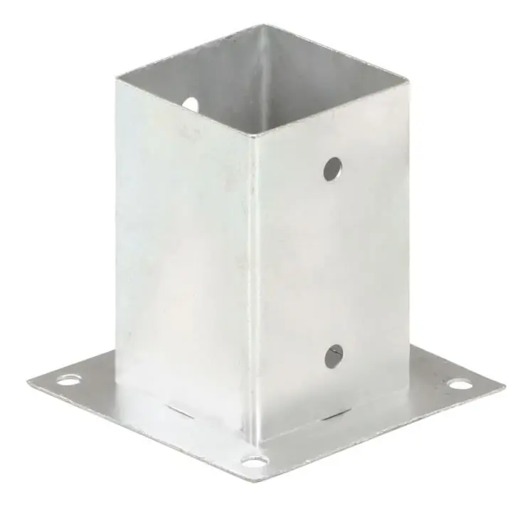 Stolpeankare 4 st Galvaniserad metall 91 mm - SALUTUYA - BD00720