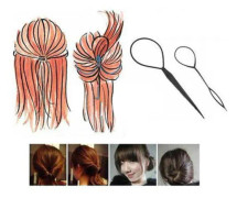 2st Kvinnor Flicka Topsy Svans hår flätat verktyg hästsvans Maker Easy Styling Tool-