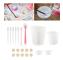 SALALIS Silikon Mätkopp Verktygssats Silikon Mätkopp DIY Piece Tool Set 21 delar, Rosa
