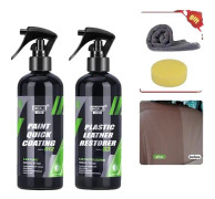 Auto Nano Keramisk Beläggning, Hydrofobt Skydd, Högglansig Ytbehandling, S12-300ml x S3-300ml