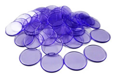 Haloppe 100st 19mm Bingo Chips Transparent Color Counting Math Game Counters Markers