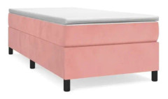 BEL-7667103832926-Rosa resårbäddsbotten 100x200 cm sammet