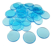 Haloppe 100st 19mm Bingo Chips Transparent Color Counting Math Game Counters Markers