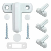 4 fönsterlås av zinklegering - 4 vita dörrlås - Upvc/Pvc Hemsäkerhet