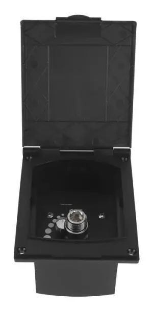 HURRISE RV Duschkabinett 1/2" Exteriör Duschbox Inlopp och utlopp för Boat RV Camper