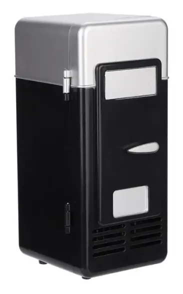 HURRISE Mini USB Kylskåp Mini USB Office Mini Uppvärmning och kylning Bärbart Kylskåp med dubbla användningsområden