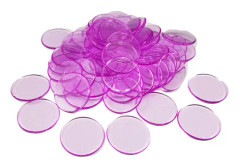 Haloppe 100st 19mm Bingo Chips Transparent Color Counting Math Game Counters Markers