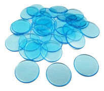 Haloppe 100st 19mm Bingo Chips Transparent Color Counting Math Game Counters Markers