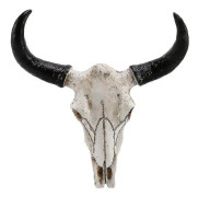 Harts av Longhorn-ko i harts av harts, väggdekoration, 3D-djurskulptur, figurer, hantverk, horn