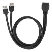 HURRISE USB3.0 Moderkortskabel USB3.0 19/20PIN Desktop Front Moderkort Panelmonterad kabel med fasta fötter