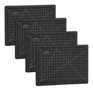 Tbest skärmatta modell 4st skärmatta A5 svart PVC-modell skärplatta hantverksgravyr för papperssnideri