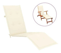 BEL-7667103844387-Terrassstolsdyna Cream (75+105)x50x3 cm