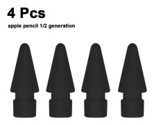 4-pack pennspets för Apple Pencil Replacement Stylus Fine Nib Kompatibel med iPad Air Mini Pro Apple Pencil 1:a generationens och 2:a generationens tips