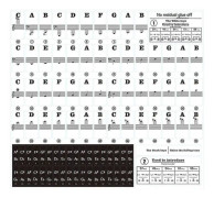 Pianoklaviaturklistermärken för 49/54/61/88 vita och svarta tangenter, klistermärken för elektroniska pianoklaviaturer