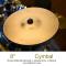 HURRISE Mässingscymbal Hållbar mässing 8 tums cymbalmusikinstrumenttillbehör IRIN för trummor