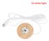 LED-ljus Dispaly Base Kristallglas Resin Art Ornament Trä white light A1