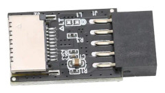 HURRISE USB2.0 till typ E moderkortsadapter - 9PIN USB2.0 till typ C-kontakt - slitstarkt material