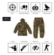 Jakt Ghillie Suit 3D Bionic Leafy Camouflage Kläder För Jakt