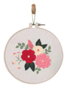 Handgjorda broderikorsstygnssatser Print Flower Art Craft C