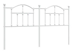 Sänggavel i vit metall 160 cm - FDIT - Klassisk - Tidlös - Stål - Robust och stabil