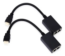 ZJCHAO nätverksförlängningskablar 30M HDMI över RJ45 CAT5e CAT6 LAN Ethernet Balun Extender Repeater Upp till 1080P