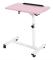 Bärbar multifunktionell avtagbar bärbar dator skrivbord med hjul Sängsoffa Böcker Snack Pink