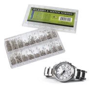 HURRISE Mini Watch Screws 1800st/kartong Glasögon i rostfritt stål Solglasögon Glasögon Watch Mini Screws Kit