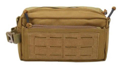 HURRISE Molle Pouch Multipurpose Utility Storage Bag Avtagbar axelväska med remmar (Tan)