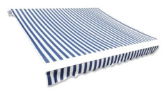WEI Markistak Canvas Blå och Vit 4x3 m (Ram ingår ej)#0